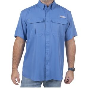 NWOT Realtree Men’s Blue Yonder Shortsleeve UV Moisture Wicking fishing Shirt- L